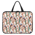 Cherry Blossom Peacock Print Laptop Sleeve With Handle