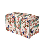 Cherry Blossom Peacock Print Leather Tissue Box Cover