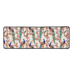 Cherry Blossom Peacock Print Long Kitchen Mat