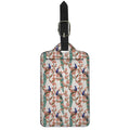 Cherry Blossom Peacock Print Luggage Tag