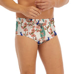 Cherry Blossom Peacock Print Men's Briefs