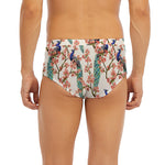 Cherry Blossom Peacock Print Men's Briefs
