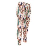 Cherry Blossom Peacock Print Men's Compression Pants