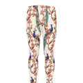 Cherry Blossom Peacock Print Men's Leggings