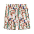 Cherry Blossom Peacock Print Men's Athletic Shorts
