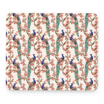 Cherry Blossom Peacock Print Mouse Pad