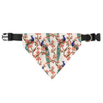 Cherry Blossom Peacock Print Over The Collar Dog Bandana