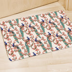 Cherry Blossom Peacock Print Polyester Doormat