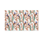 Cherry Blossom Peacock Print Polyester Flag
