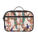 Cherry Blossom Peacock Print Portable Lunch Bag