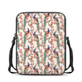 Cherry Blossom Peacock Print Rectangular Crossbody Bag