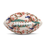 Cherry Blossom Peacock Print Rugby Ball