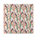 Cherry Blossom Peacock Print Silk Bandana