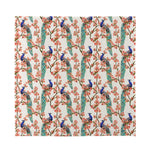 Cherry Blossom Peacock Print Silk Bandana