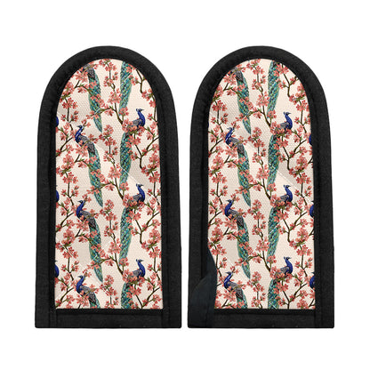 Cherry Blossom Peacock Print Skillet Handle Cover