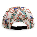 Cherry Blossom Peacock Print Snapback Cap
