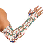 Cherry Blossom Peacock Print Sun Protection Arm Sleeves