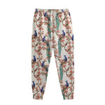 Cherry Blossom Peacock Print Sweatpants