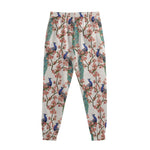 Cherry Blossom Peacock Print Sweatpants