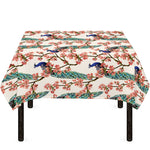 Cherry Blossom Peacock Print Tablecloth