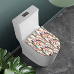 Cherry Blossom Peacock Print Toilet Lid Cover