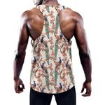 Cherry Blossom Peacock Print Training Tank Top