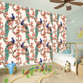 Cherry Blossom Peacock Print Wall Sticker