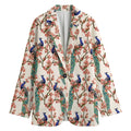 Cherry Blossom Peacock Print Women's Blazer
