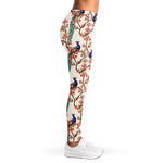 Cherry Blossom Peacock Print Women's Leggings