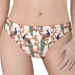 Cherry Blossom Peacock Print Women's Thong