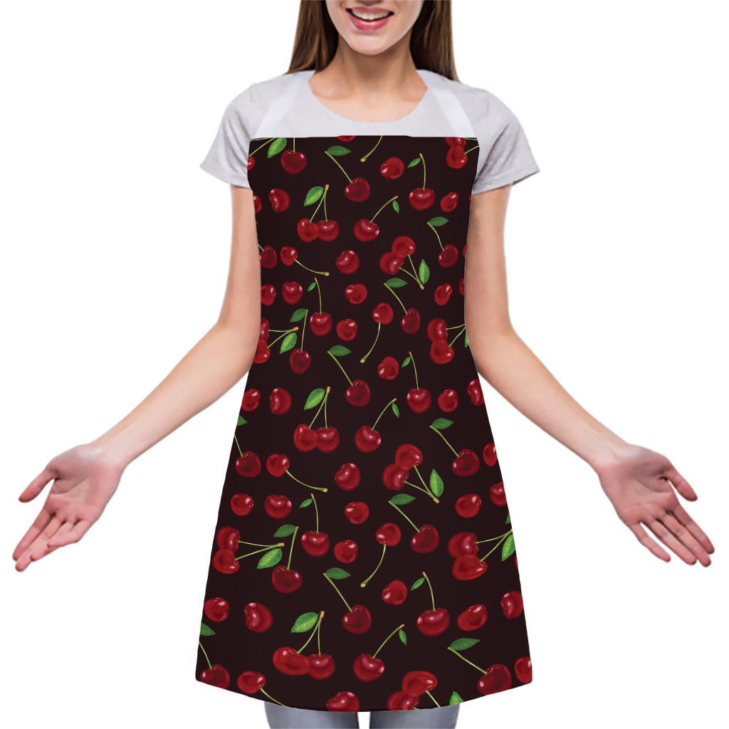 Cherry Fruit Pattern Print Adjustable Apron
