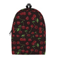 Cherry Fruit Pattern Print School Backpack