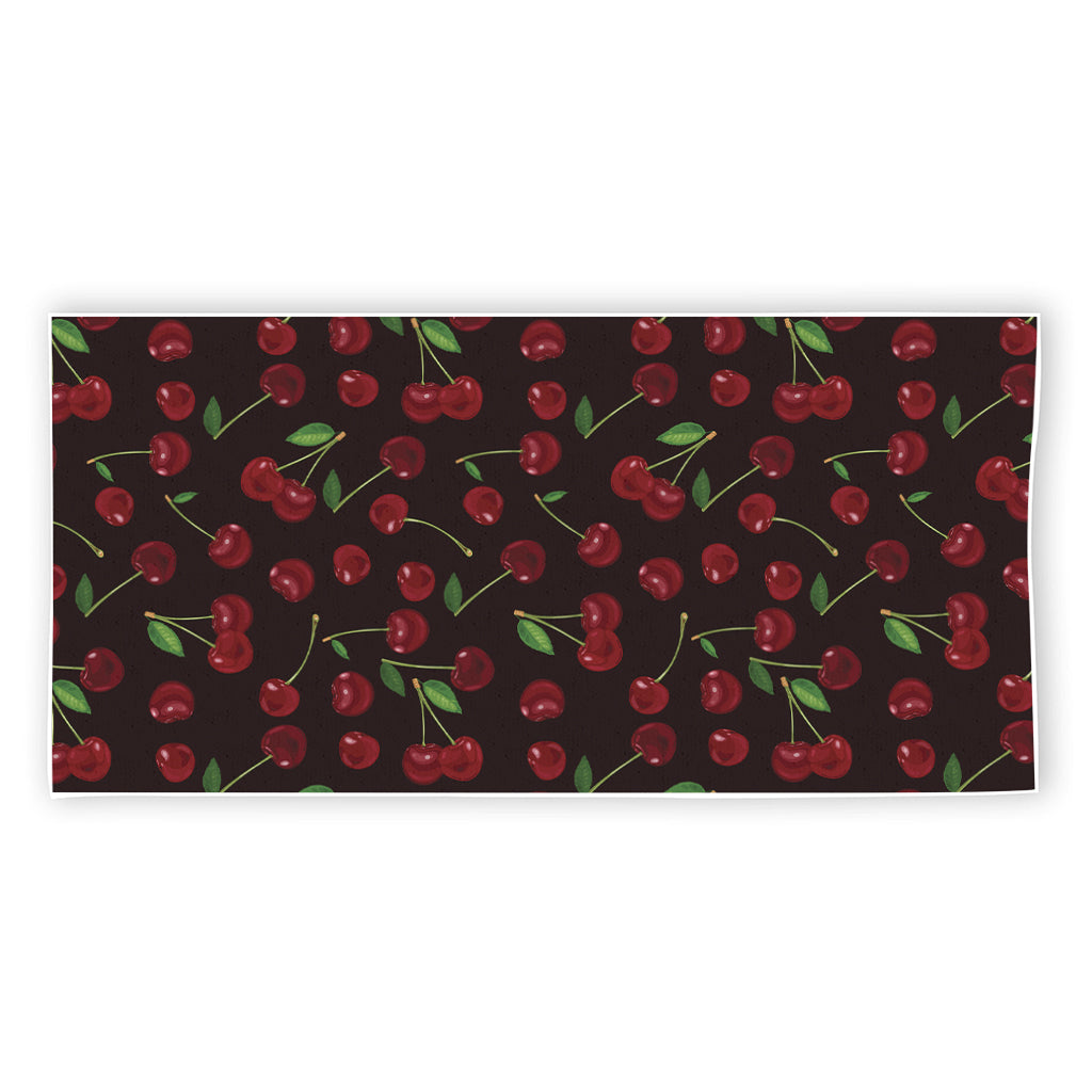 Cherry Fruit Pattern Print Beach Towel