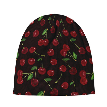 Cherry Fruit Pattern Print Beanie