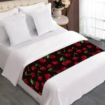Cherry Fruit Pattern Print Bed Runner