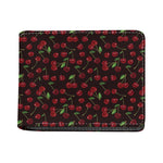 Cherry Fruit Pattern Print Bifold Wallet