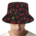 Cherry Fruit Pattern Print Bucket Hat
