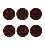 Cherry Fruit Pattern Print Coaster Set