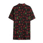 Cherry Fruit Pattern Print Cotton Hawaiian Shirt