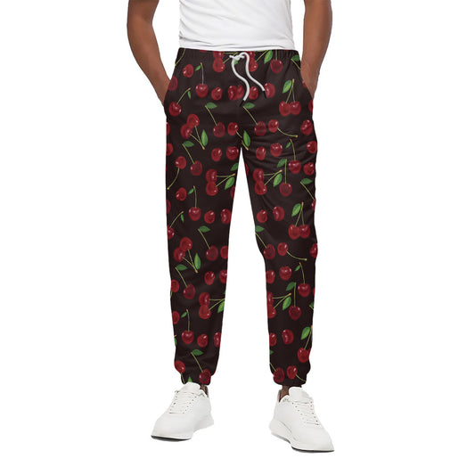 Cherry Fruit Pattern Print Cotton Pants