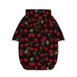 Cherry Fruit Pattern Print Dog Zip Up Hoodie