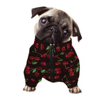 Cherry Fruit Pattern Print Dog Zip Up Jacket