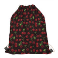 Cherry Fruit Pattern Print Drawstring Bag