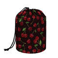 Cherry Fruit Pattern Print Drawstring Makeup Bag
