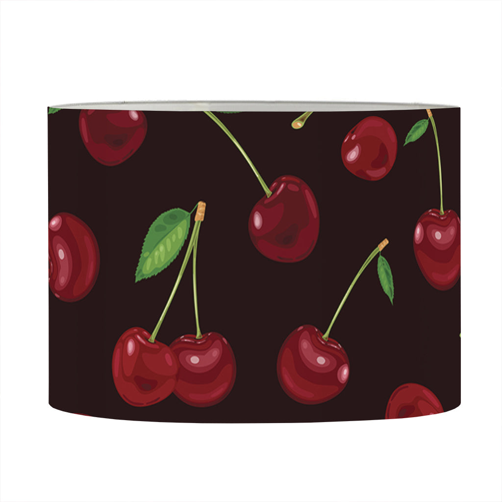 Cherry Fruit Pattern Print Drum Lamp Shade