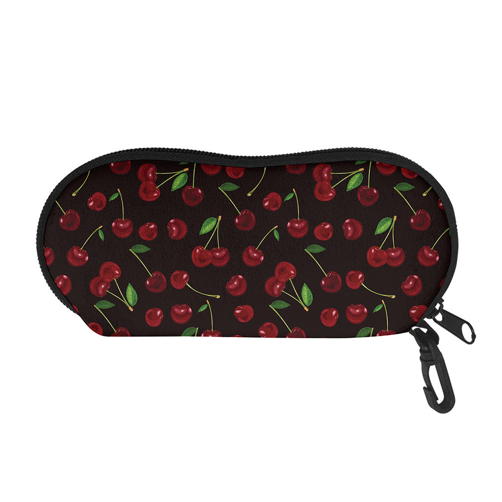 Cherry Fruit Pattern Print Glasses Case
