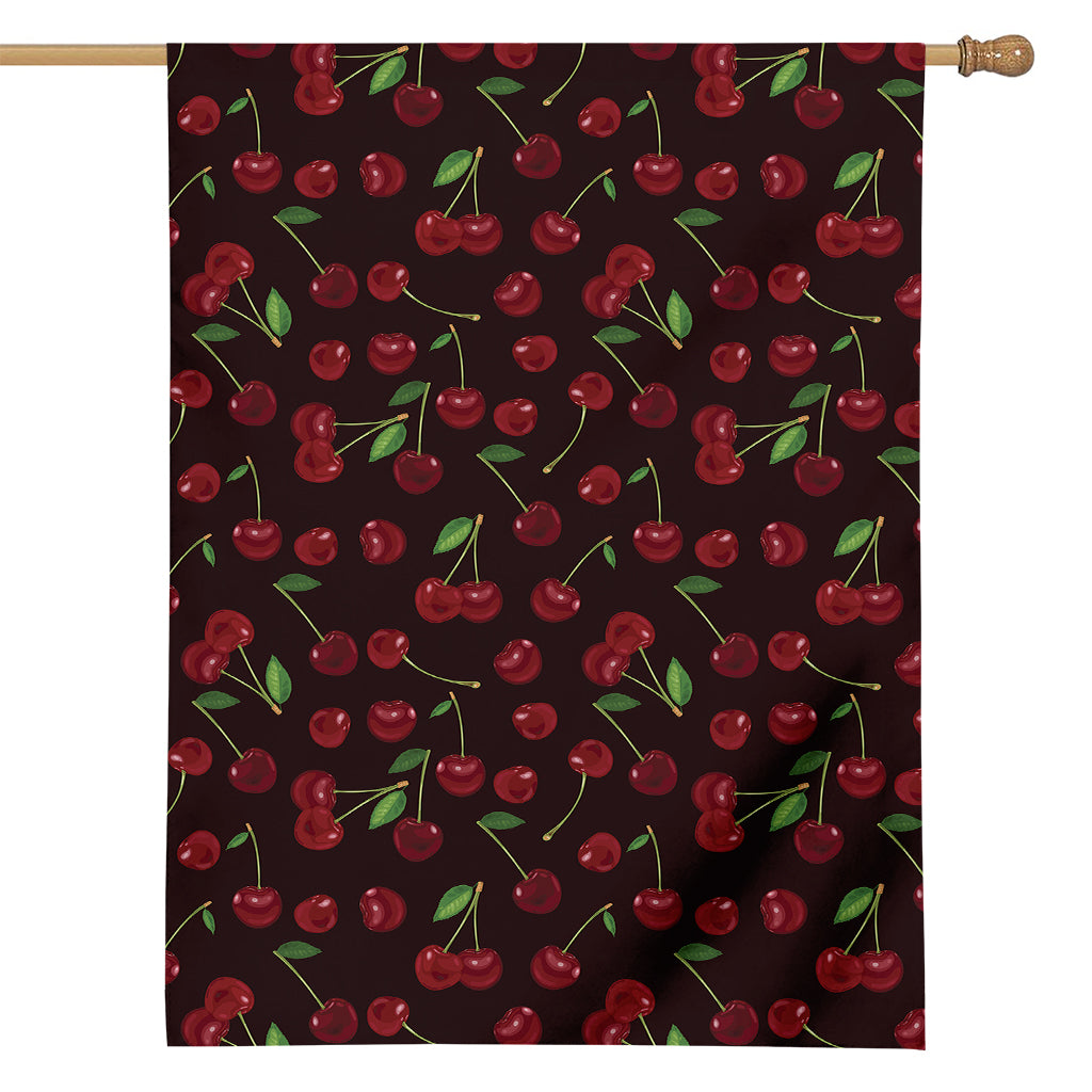 Cherry Fruit Pattern Print House Flag