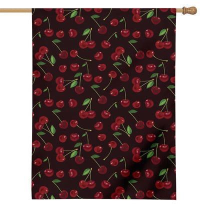Cherry Fruit Pattern Print House Flag