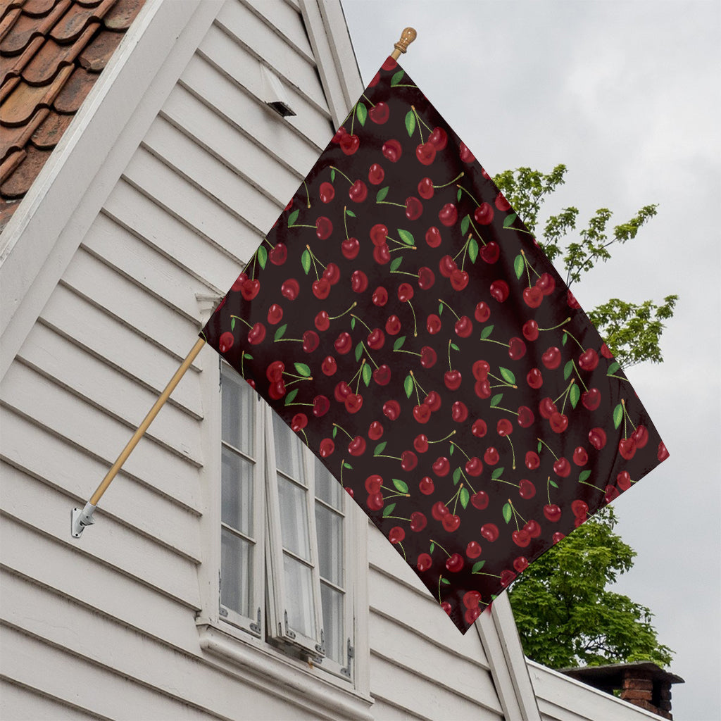 Cherry Fruit Pattern Print House Flag