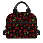 Cherry Fruit Pattern Print Insulated Lunch Bag